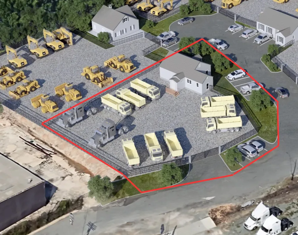 3525 Robinson Circle — 2.7-acre fenced industrial yard with 6,461 SF of buildings in Charlotte, North Carolina